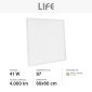 Immagine 2 - Life Pannello LED Quadrato 60x60 41W SMD Anti Abbagliamento UGR≤19 con Driver Philips - mod. 39.9P065041N40