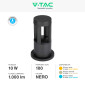 Immagine 5 - V-Tac VT-830 Lampada LED da Giardino 10W COB CREE Lampione Bollard da Terra IP65 Colore Nero - SKU 128322 / 128323 / 128324