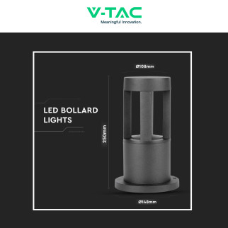 VT-830 Lampada LED Giardino 10W COB CREE Nera IP65 V-Tac