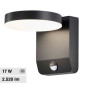 Immagine 1 - V-Tac VT-11020S Lampada LED da Muro 17W Wall Light SMD con Sensore PIR di Movimento IP65 Colore Nero - SKU 2956 / 2957