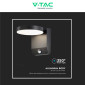 Immagine 10 - V-Tac VT-11020S Lampada LED da Muro 17W Wall Light SMD con Sensore PIR di Movimento IP65 Colore Nero - SKU 2956 / 2957