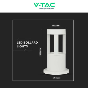 VT-830 Lampada LED Giardino 10W COB CREE Bianca IP65 V-Tac