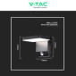 Immagine 7 - V-Tac VT-11020S Lampada LED da Muro 17W Wall Light SMD Applique IP65 con Sensore PIR di Movimento Colore Nero - SKU 2948 / 2949