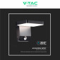 Immagine 10 - V-Tac VT-11020S Lampada LED da Muro 17W Wall Light SMD Applique IP65 con Sensore PIR di Movimento Colore Nero - SKU 2948 / 2949
