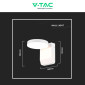 Immagine 7 - V-Tac VT-11020 Lampada LED da Muro 17W Wall Light SMD Applique IP65 Colore Bianco - SKU 2950 / 2951