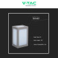 Immagine 10 - V-Tac VT-822 Lampada LED da Muro 12W Wall Light SMD Applique IP65 Colore Grigio - SKU 218337 / 218338