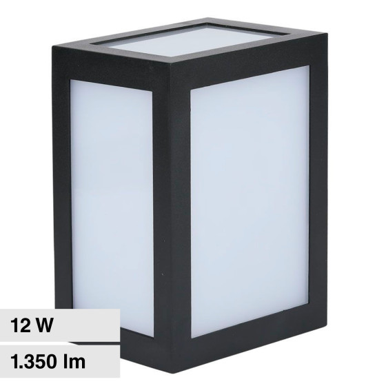 VT-822 Lampada LED da Muro 12W SMD Applique Nera IP65 V-Tac VT-822 Lampada LED da Muro 12W SMD Applique Nera IP65 V-Tac