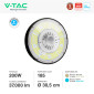 Immagine 4 - V-Tac Pro VT-9219 Lampada Industriale LED UFO Shape 200W SMD High Bay IP65 Dimmerabile - SKU 7656 / 7657