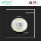 Immagine 8 - V-Tac Pro VT-9219 Lampada Industriale LED UFO Shape 200W SMD High Bay IP65 Dimmerabile - SKU 7656 / 7657