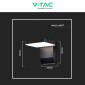 Immagine 7 - VT-11020 Lampada LED da Muro 17W Wall Light SMD Applique IP65 Colore Nero - SKU 2944 / 2945