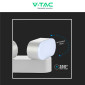 Immagine 9 - V-Tac VT-814 Lampada LED da Muro Due Teste Ruotabili 10W Wall Light IP65 Applique Colore Bianco - SKU 218292