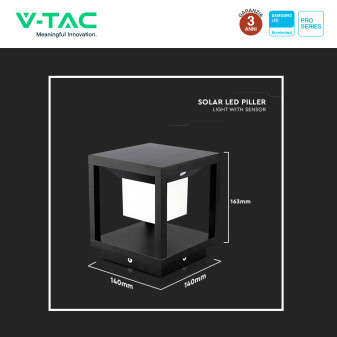 VT-11022 Lampada LED Giardino 2W IP65 Sensore V-Tac