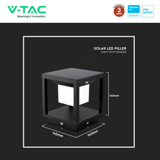 VT-11022 Lampada LED Giardino 2W IP65 Sensore V-Tac