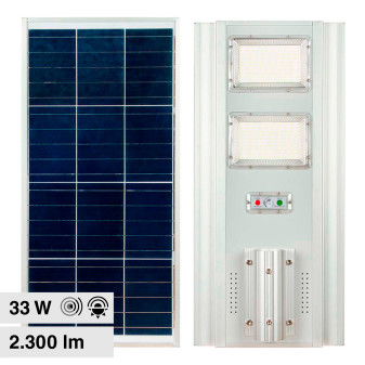 VT-20201ST Lampada Stradale 33W Pannello Solare IP65 V-Tac