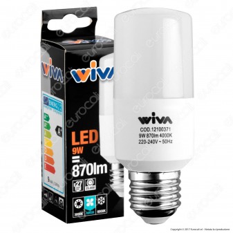 Wiva Lampadina LED E27 9W Tubolare - mod. 12100373 / 12100370 /