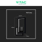 Immagine 7 - V-Tac VT-11120 Lampada LED da Muro 20W Wall Lamp CRI≥90 Colore Nero - SKU 6842 / 6843 [TERMINATO]