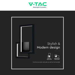 VT-11120 Lampada LED da Muro 20W CRI≥90 Colore Nero V-Tac