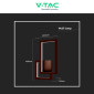 Immagine 7 - V-Tac VT-11120 Lampada LED da Muro 20W Wall Lamp CRI≥90 Colore Corten - SKU 6840 / 6841