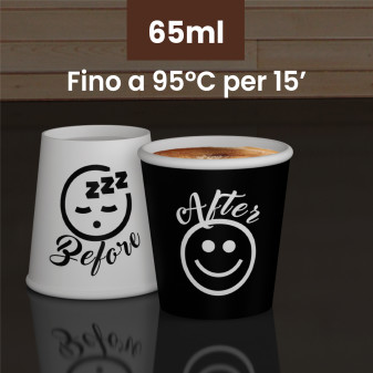 200 Bicchierini da Caffè in Carta Riciclabile DownUpCup Mix da 65ml