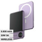 Immagine 1 - V-Tac VT-50005 Power Bank Wireless 5000mAh con Ricarica Rapida PD Attacco Magnetico e Display - SKU 7851