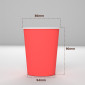 Immagine 2 - Bicchieri in Carta Riciclabile Colore Rosso da 240ml - Confezione da 50 Bicchieri
