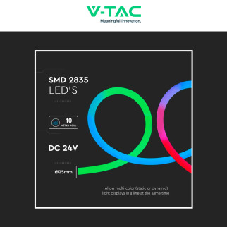 VT-561 Neon Flex LED 100W RGB Bobina da 10 metri V-Tac