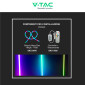 Immagine 6 - V-Tac VT-561 Kit Neon Flex LED 120W SMD Magic RGB 192 LED/m 24V Controller e Telecomando - Bobina da 5 metri - SKU 6876