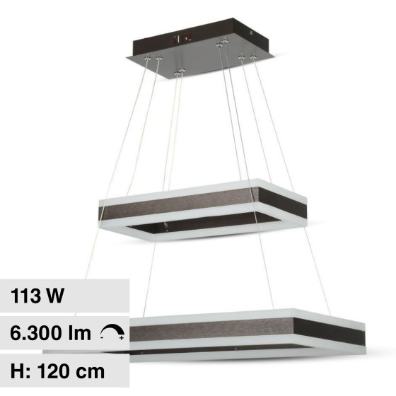 VT-101-2D Lampadario LED a Sospensione 113W SMD Caffè V-Tac VT-101-2D Lampadario LED a Sospensione 113W SMD Caffè V-Tac
