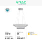 Immagine 3 - V-Tac VT-101-2D Lampadario LED a Sospensione 113W SMD Forma Rettangolare Dimmerabile Colore Bianco - SKU 213986