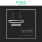 Immagine 8 - V-Tac VT-101-2D Lampadario LED a Sospensione 113W SMD Forma Rettangolare Dimmerabile Colore Nero - SKU 213987