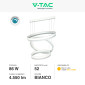 Immagine 3 - V-Tac VT-82-3D Lampadario LED a Sospensione 86W SMD Forma Rotonda Dimmerabile Colore Bianco - SKU 213989