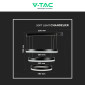 Immagine 7 - V-Tac VT-82-3D Lampadario LED a Sospensione 86W SMD Forma Rotonda Dimmerabile Colore Nero - SKU 213990