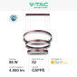 Immagine 3 - V-Tac VT-82-3D Lampadario LED a Sospensione 86W SMD Forma Rotonda Dimmerabile Colore Caffè - SKU 213991