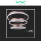 Immagine 10 - V-Tac VT-82-3D Lampadario LED a Sospensione 86W SMD Forma Rotonda Dimmerabile Colore Caffè - SKU 213991