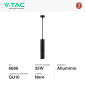 Immagine 2 - V-Tac VT-976 Lampadario a Sospensione con Portalampada Per Lampadine GU10 in Alluminio Colore Nero - SKU 6686