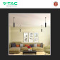 Immagine 4 - V-Tac VT-976 Lampadario a Sospensione con Portalampada Per Lampadine GU10 in Alluminio Colore Nero e Riflettore Oro - SKU 6686