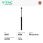 Immagine 2 - V-Tac VT-976 Lampadario a Sospensione con Portalampada Per Lampadine GU10 in Alluminio Colore Nero - SKU 6687