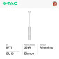 Immagine 2 - V-Tac VT-976 Lampadario a Sospensione con Portalampada Per Lampadine GU10 in Alluminio Colore Bianco - SKU 6779