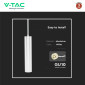 Immagine 7 - V-Tac VT-976 Lampadario a Sospensione con Portalampada Per Lampadine GU10 in Alluminio Colore Bianco - SKU 6779