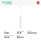 Immagine 2 - V-Tac VT-976 Lampadario a Sospensione con Portalampada Per Lampadine GU10 in Alluminio Colore Bianco - SKU 6780