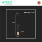 Immagine 6 - V-Tac VT-977 Lampadario a Sospensione con Portalampada Per Lampadine GU10 in Alluminio Colore Nero e Oro - SKU 6688