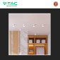 Immagine 4 - V-Tac VT-978 Portafaretto Rotondo per Lampadine GU10 in Alluminio Colore Bianco e Oro - SKU 6690