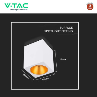 VT-979 Portafaretto in Alluminio per Lampadine GU10 V-Tac