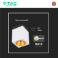 Immagine 6 - V-Tac VT-979 Portafaretto Quadrato per Lampadine GU10 in Alluminio Colore Bianco e Oro - SKU 6692