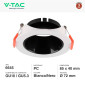 Immagine 2 - V-Tac VT-931 Portafaretto Rotondo Fisso da Incasso per Lampadine GU10 e GU5.3 (MR16) Bianco e Nero - SKU 6645