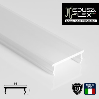 MedusaFlex Copertura Satinata in Policarbonato per Profilo Piatto Strisce LED...