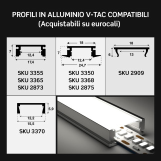 Medusaflex Andromeda Copertura Satinata per Profilo in Alluminio