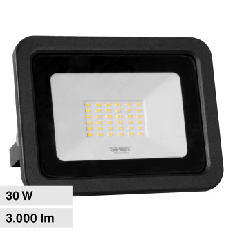 Bot Lighting Shot Faro LED 30W Faretto SMD IP65 Colore Nero - mod. AKRONII30NLV