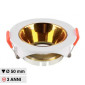 Immagine 1 - V-Tac VT-931 Portafaretto Rotondo Fisso da Incasso per Lampadine GU10 e GU5.3 (MR16) Bianco e Oro - SKU 6648