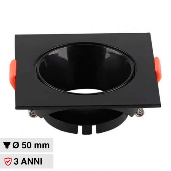 VT-932 Portafaretto Quadrato Nero per GU10 GU5.3 V-Tac VT-932 Portafaretto Quadrato Nero per GU10 GU5.3 V-Tac